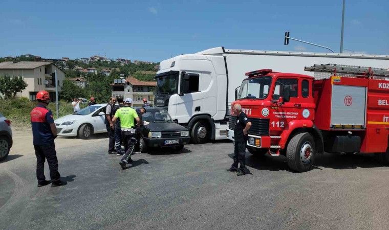 Karadeniz Ereğlide trafik kazası: 8 yaşındaki çocuk yaralandı