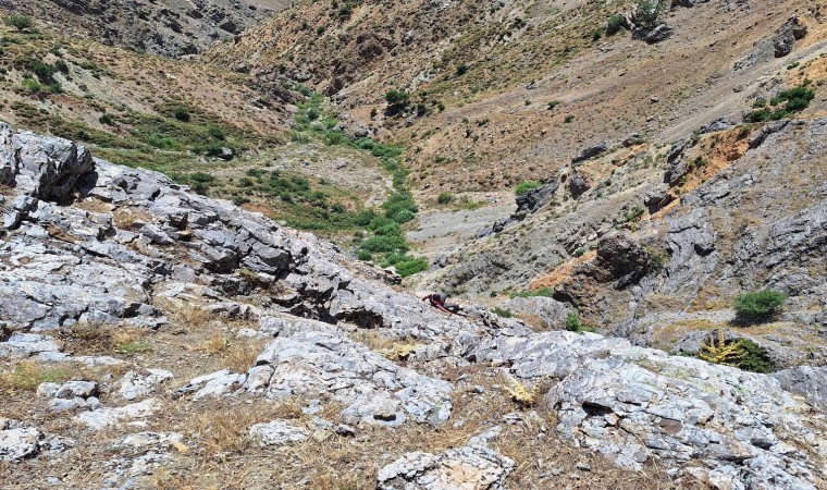 Kayalıklarda mahsur kalan şahsı AFAD kurtardı