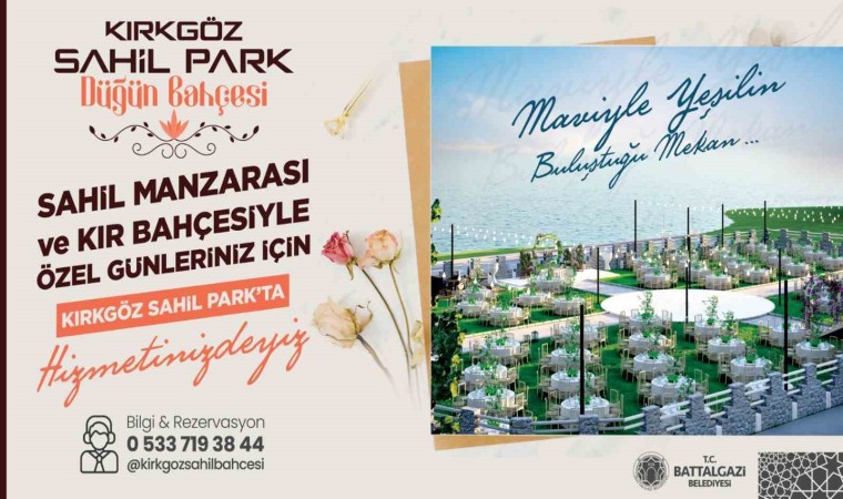 Kırkgöz Sahil Park Düğün Bahçesi açılış için gün sayıyor