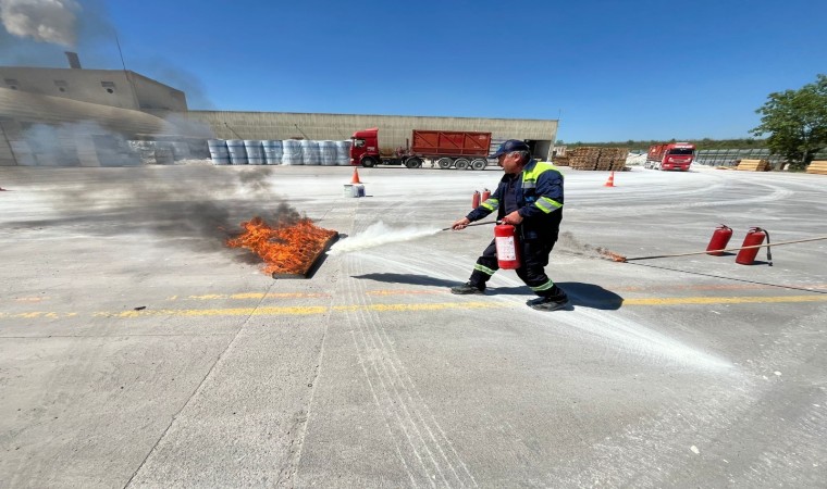 Kocaeli İtfaiyesinden fabrikalarda acil durum tatbikatı