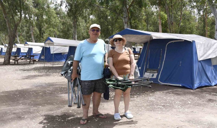 Kuşadasında bayram tatilinin gözdesi ‘Ada Camping oldu