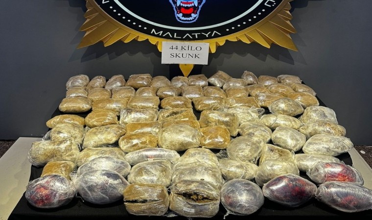 Malatyada 44 kilogram skunk ele geçirildi