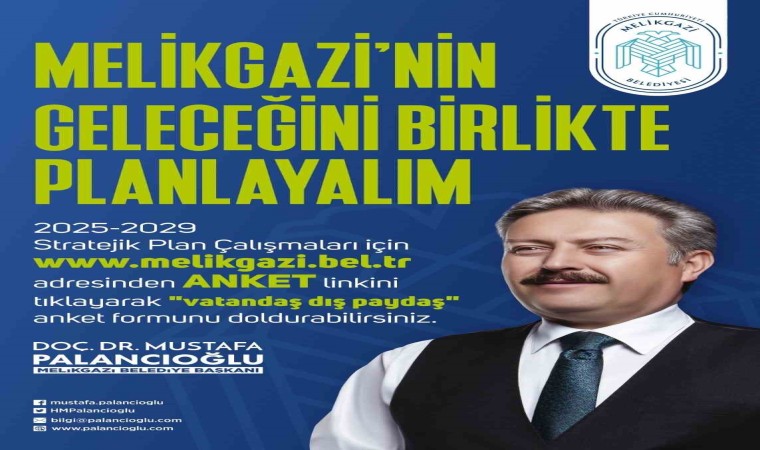 Melikgaziden 5 yıllık stratejik plan için vatandaş anketi