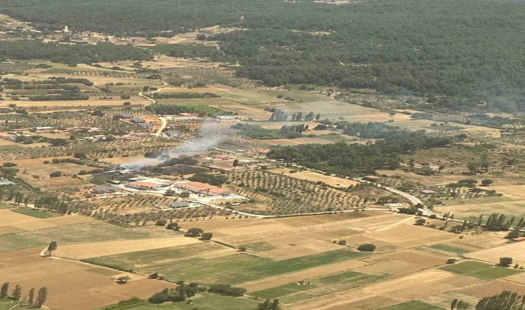 Menteşede arazi yangını ekiplerin zamanında müdahalesi ile söndürüldü