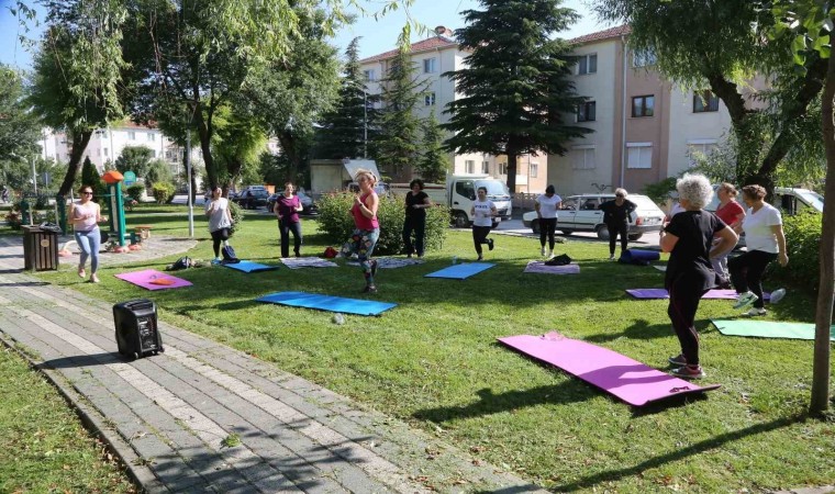 Odunpazarında parklarda sabah sporu başlıyor