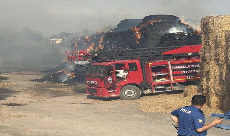 Osmaniyede saman balyası yangını söndürüldü