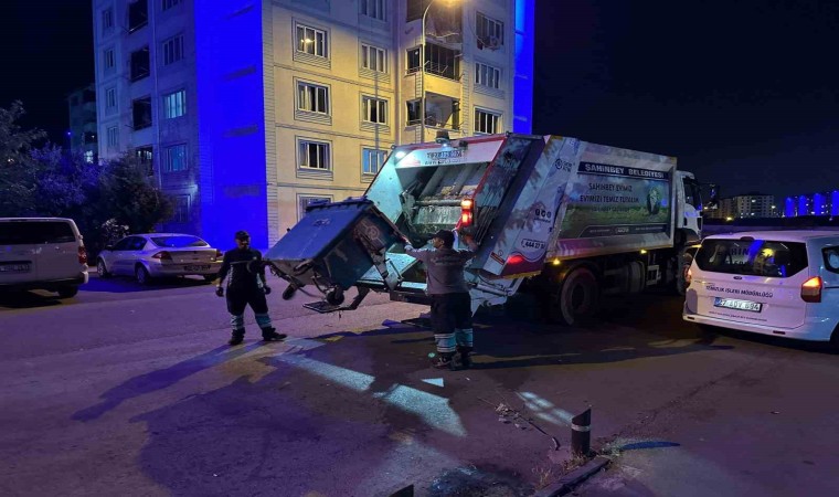 Şahinbeyde temizlik işleri ekipleri, bayram boyunca görev başındaydı