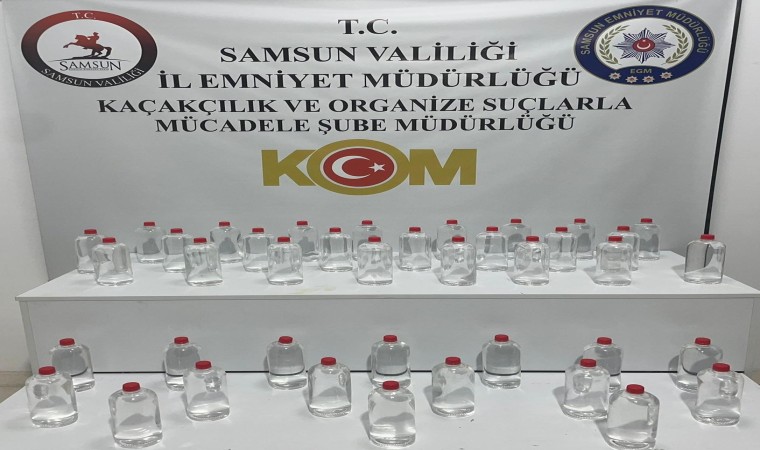 Samsunda 40 litre etil alkol ele geçirildi