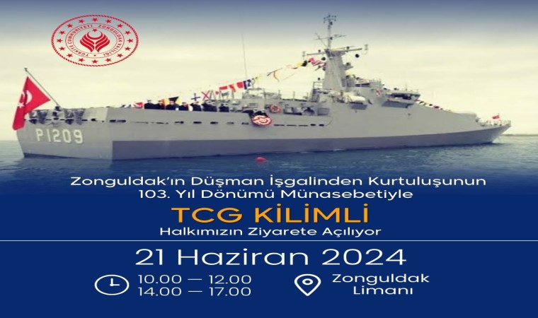 TCG Kilimli Zonguldakta ziyarete açılacak