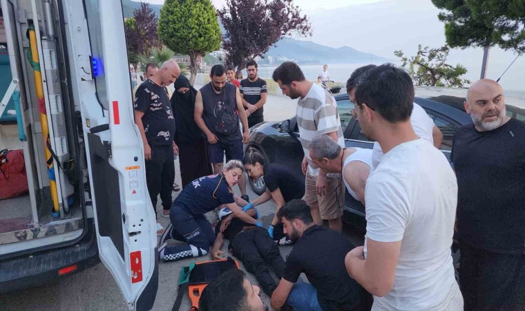 Yalova Esenköyde motosikletten düşen sürücü yaralandı