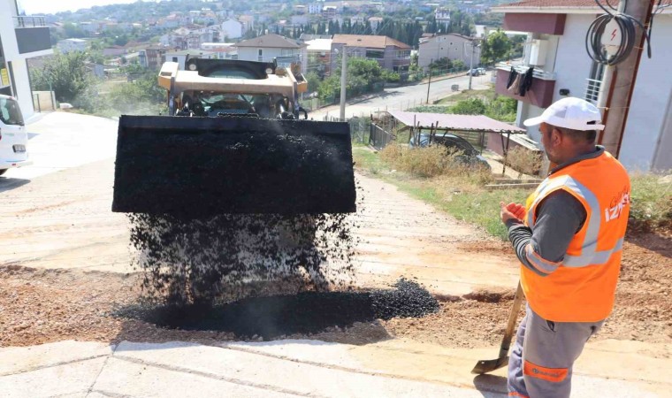 Alikahyada hummalı asfalt çalışması