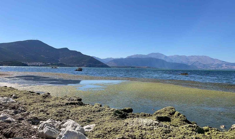 Eğirdir Gölünde sular 2 metre çekildi, koku tehdidi başladı