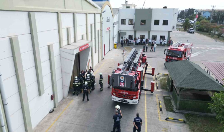 Fabrika yangınlarının yaşandığı OSBde nefes kesen tatbikat