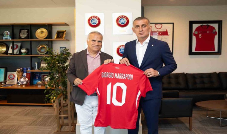 Giorgio Marrapodi, TFF Başkanı Hacıosmanoğlunu ziyaret etti