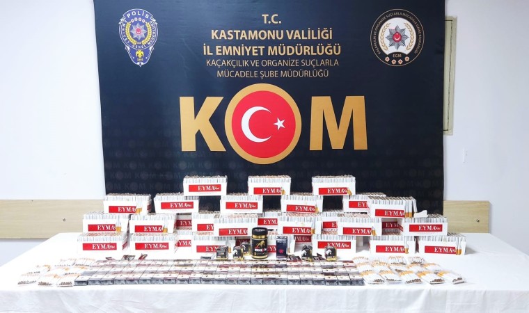 Kastamonuda 11 bin 640 adet doldurulmuş makaron ele geçirildi