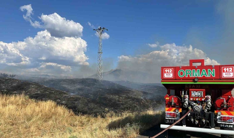 Kırsal alandaki yangın ormana sıçramadan söndürüldü