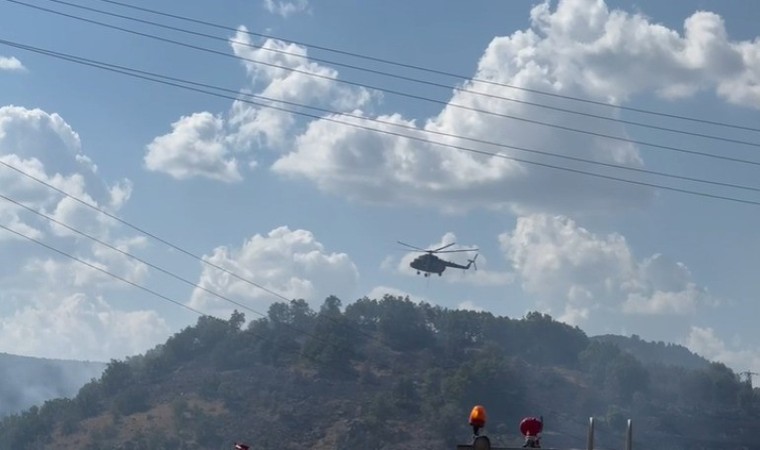 Kızılcahamamda çıkan orman yangını Saray köyüne ulaştı