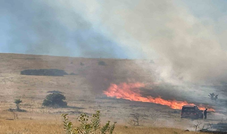 Malatyada bir hektarlık alanda anız yangını