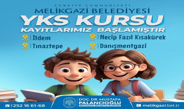 Melikgazi Belediyesi YKS Kursu kayıtları başladı