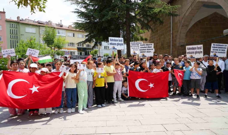 Niğdede İsrail Başbakanının ABD Kongresinde yaptığı konuşma protesto edildi