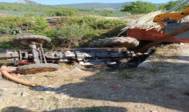 Sulama kanalına devrilen traktörün 20 yaşındaki sürücüsü öldü