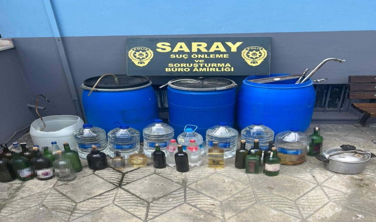 Tekirdağda 174 litre sahte alkol ele geçirildi