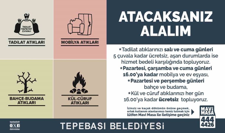 Tepebaşında atık toplama hizmeti sürüyor