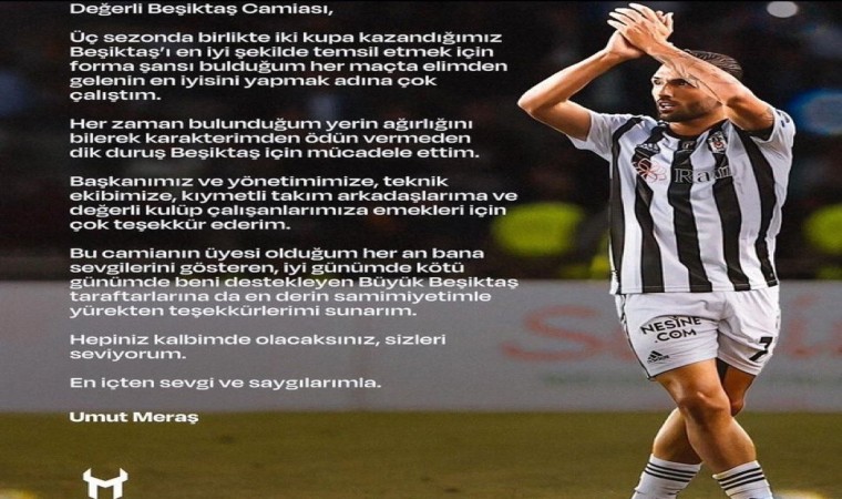 Umut Meraş, Beşiktaşa veda etti