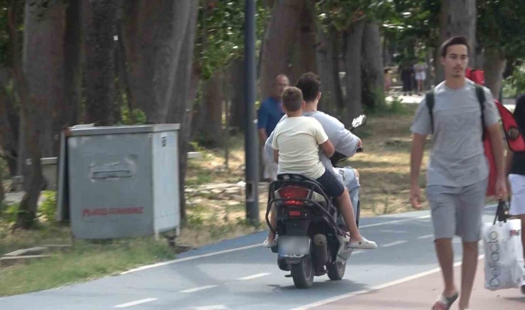 Yalova Doğu Sahil Bandında motosikletliler yasağa rağmen cirit atıyor