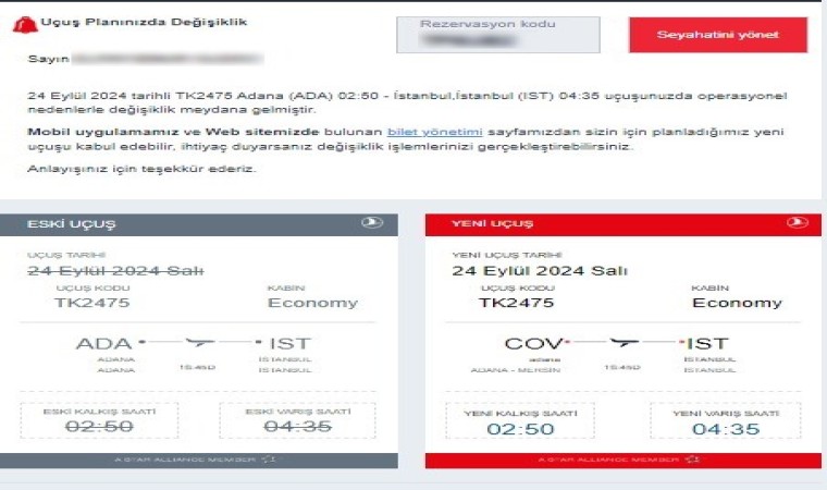 Adana Havalimanının ADA kodu artık tarih oldu