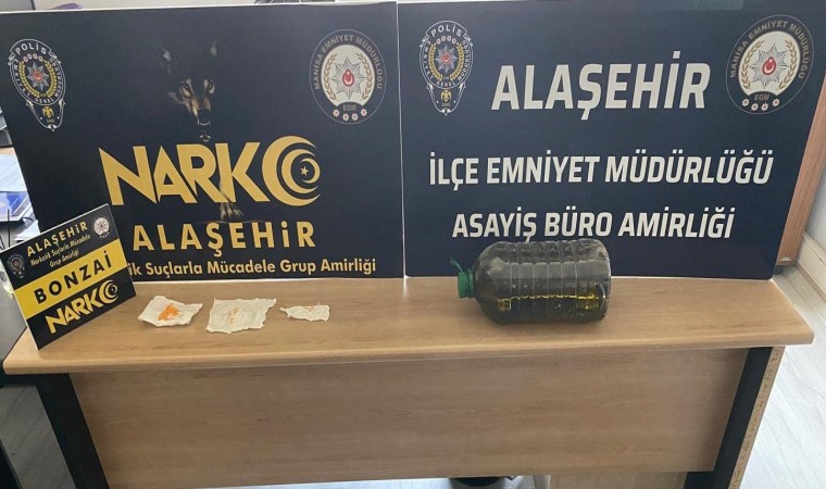 Alaşehirde eş zamanlı uyuşturucu operasyonu