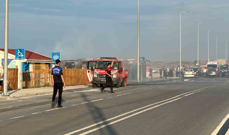 Arnavutköyde İBBye ait cankurtaran merkezinde yangın çıktı