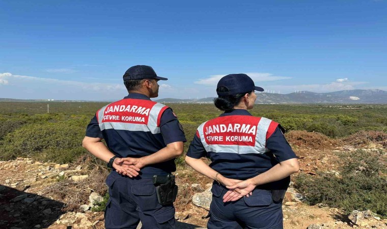 Aydında jandarma ekiplerinden Bafa Gölündeki kuş ve balık türlerini korumak için yoğun denetim