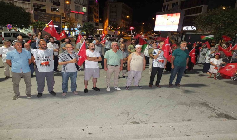 Balıkesirde Filistine destek mitingi düzenlendi