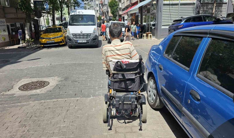 Bandırmada hatalı parklar engellileri zor durumda bırakıyor