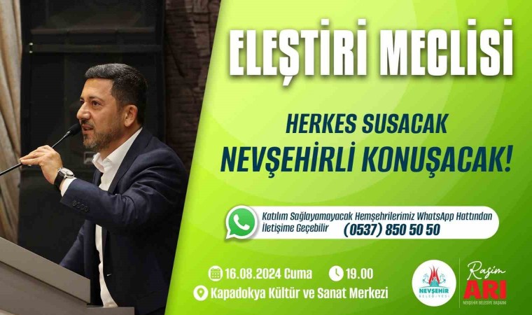 Başkan Arıdan eleştiri meclisine davet