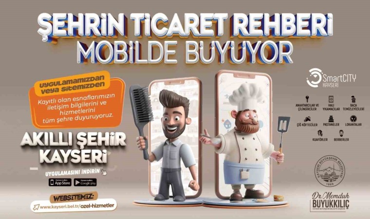 Başkan Büyükkılıç; Şehrin ticaret rehberi mobilde büyüyor