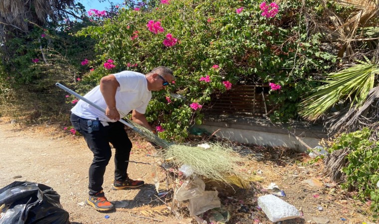 Bodrum Belediyesince başlatılan temizlik seferberliği Gündoğanda devam etti