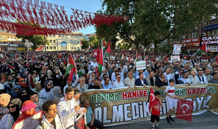 Bursada binlerce kişi Filistin ve Haniye için yürüdü