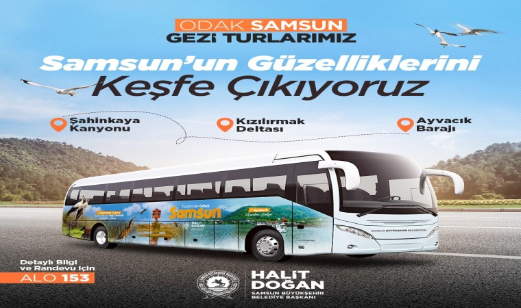 Büyükşehirden “Odak Samsun” turizm otobüsleri