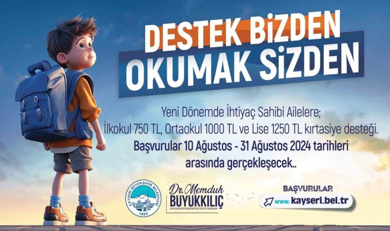 Büyükşehirin kırtasiye desteği için başvurular başladı