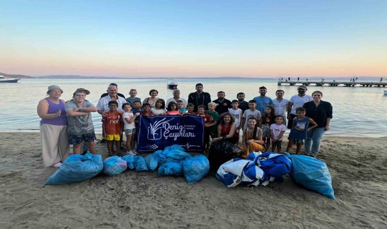 Deniz çayırlarının korunması için Erdekte halk çalıştayı ve kıyı temizliği yapıldı