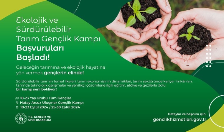 Ekolojik ve Sürdürülebilir Tarım Gençlik Kampı başvuruları başladı