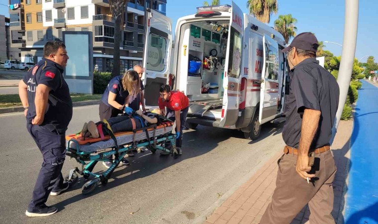 Elektrikli bisiklet sürücüsü hastanelik oldu