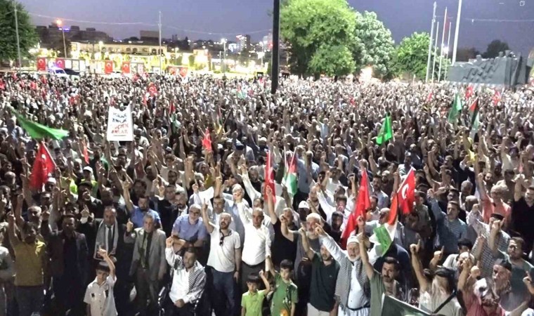 Gaziantep halkı Hamas lideri Haniyeye yönelik suikasta tepki gösterdi