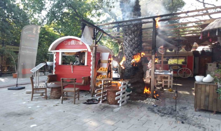 Kafede önce tüp patladı, sonra yangın çıktı: 1 yaralı