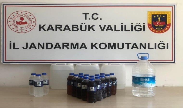 Karabükte 20.5 litre kaçak alkol ele geçirildi