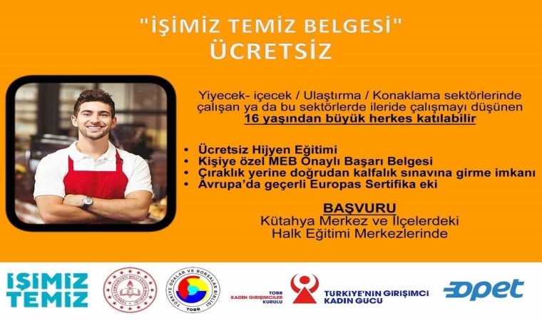 Kütahyada “İşimiz Temiz” eğitimleri başlıyor