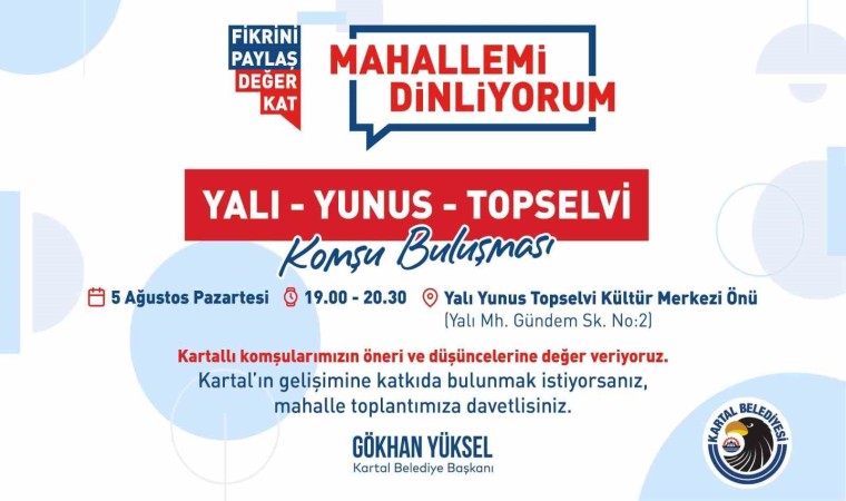 ‘Mahallemi Dinliyorum-Komşu Buluşmaları başlıyor