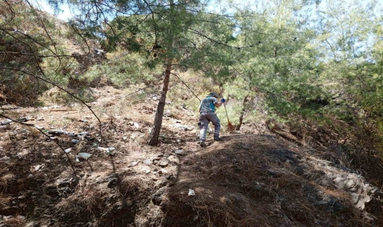 Marmariste seyir tepelerinin temizliğine devam edildi